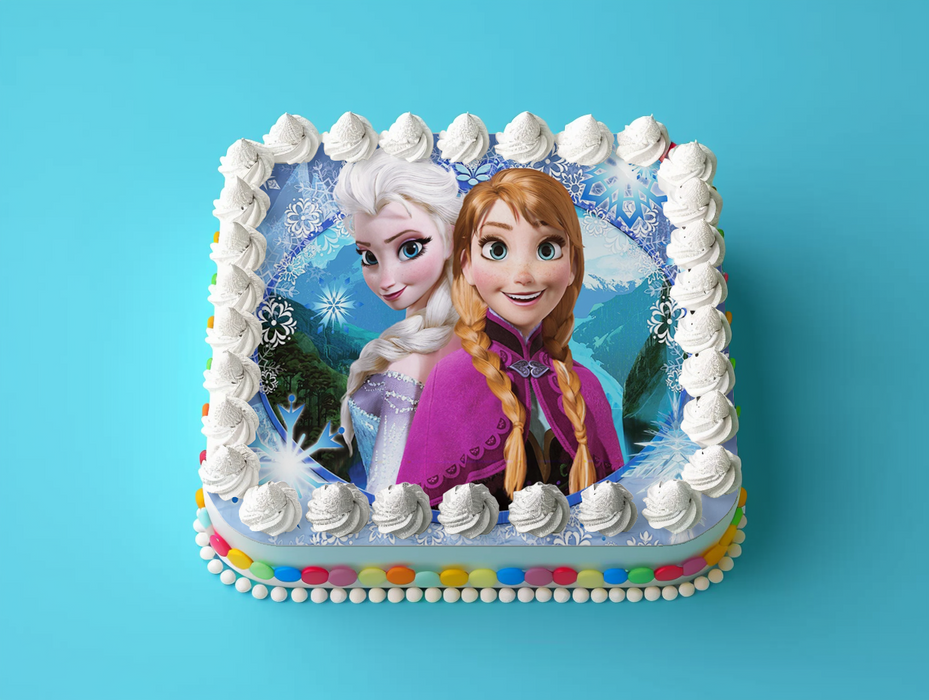 Anna, Elsa, Eiskönigin Tortenaufleger, Rechteckig