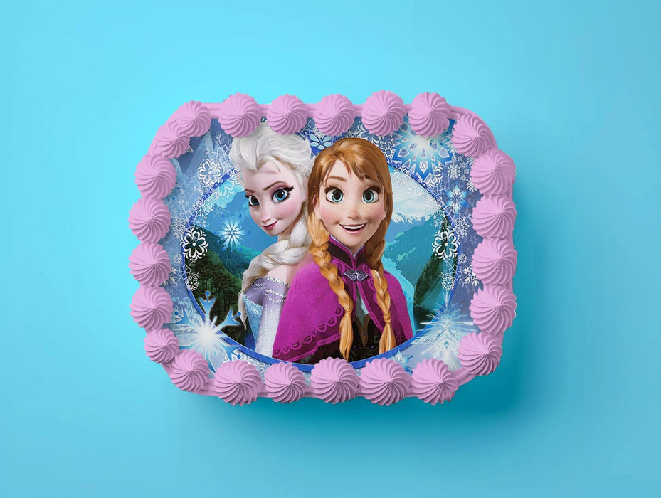 Anna, Elsa, Eiskönigin Tortenaufleger, Rechteckig