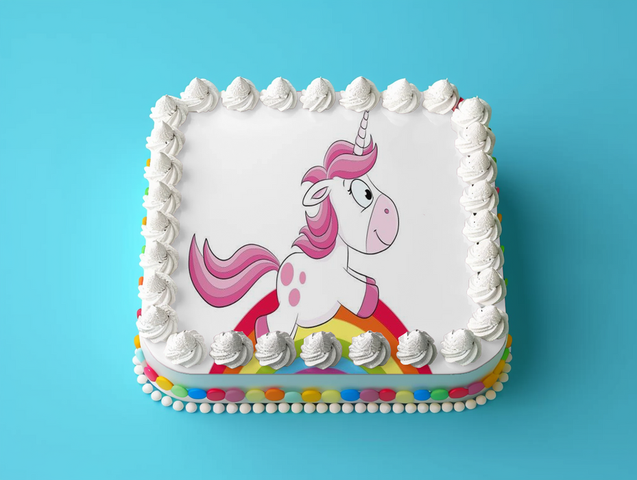 Einhorn Tortenaufleger, Rechteckig