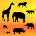Patchwork Cutter Safari Silhouette Set - Tortendekoshop