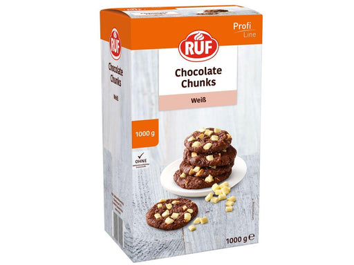 RUF Chocolate Chunks Weiß, 1kg - Tortendekoshop