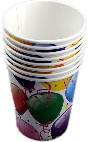 Ballon bedruckte Pappbecher - Tortendekoshop