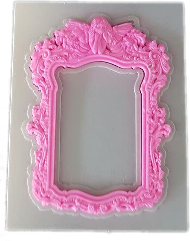 Bilderrahmen Silikonform mit Engel, klein - Tortendekoshop