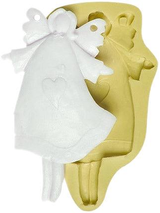 Engel Mädchen mit Herz Silikonform - Tortendekoshop