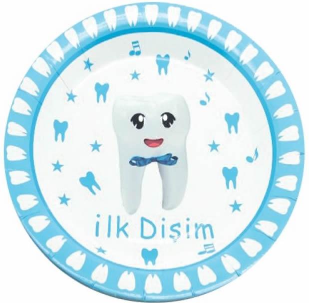 Disim Cikti Pappteller blau, 10 Stk. - Tortendekoshop