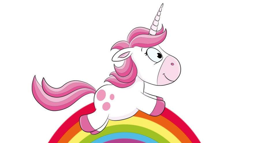 Einhorn Tortenaufleger, Rechteckig - Tortendekoshop