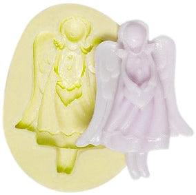 Engel Mädchen mit Herz Silikonform - Tortendekoshop