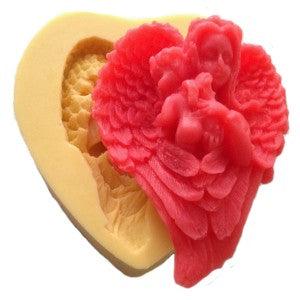 Engel mit Baby Silikonform - Tortendekoshop