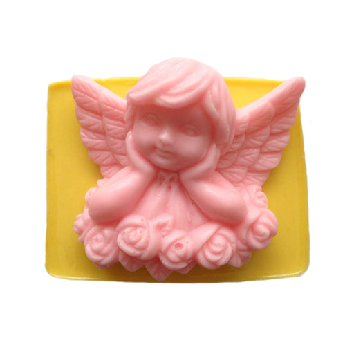 Engel mit Rosen Silikonform - Tortendekoshop