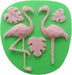 Flamingo mit Blätter Thema Silikonform - Tortendekoshop