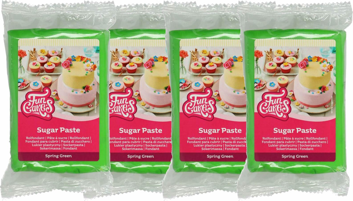 Funcakes Fondant Frühlings grün, 4x250g - Tortendekoshop
