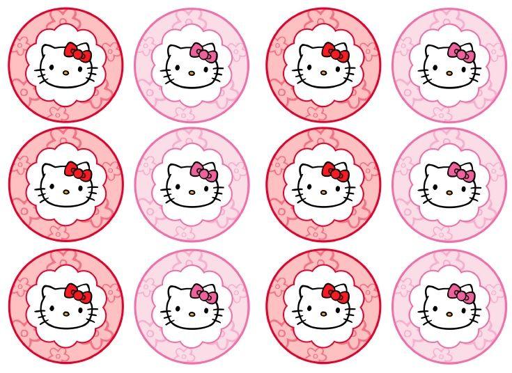 Hello Kitty Cupcake, Muffinaufleger - Tortendekoshop