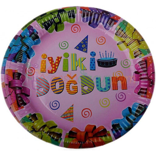 Iyiki Dogdun Pappteller rosa - Tortendekoshop