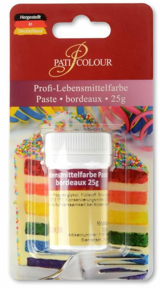 Lebensmittelfarbe Paste bordeaux, 25g - Tortendekoshop