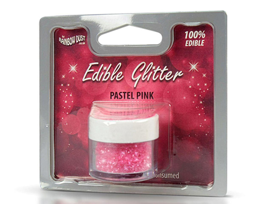 Rainbow Dust Glitzerpulver essbar pastel-pink, 5g - Tortendekoshop