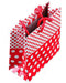 Rot gepunktet Karton Geschenktüte, 11x11cm - Tortendekoshop