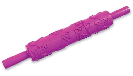 Strukturrolle Fondant Rolle mit Baby Figüren - Tortendekoshop