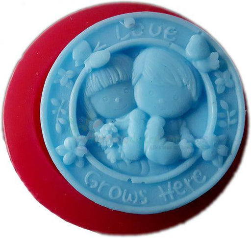 Süße Mädchen und Boy Silikonform - Tortendekoshop