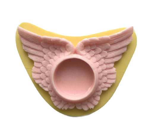 Teelichthalter mit Engelsflügel Silikonform - Tortendekoshop