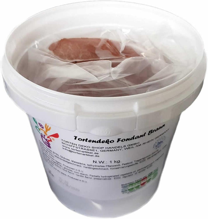Tortendeko Rollfondant, Braun, 1KG - Tortendekoshop