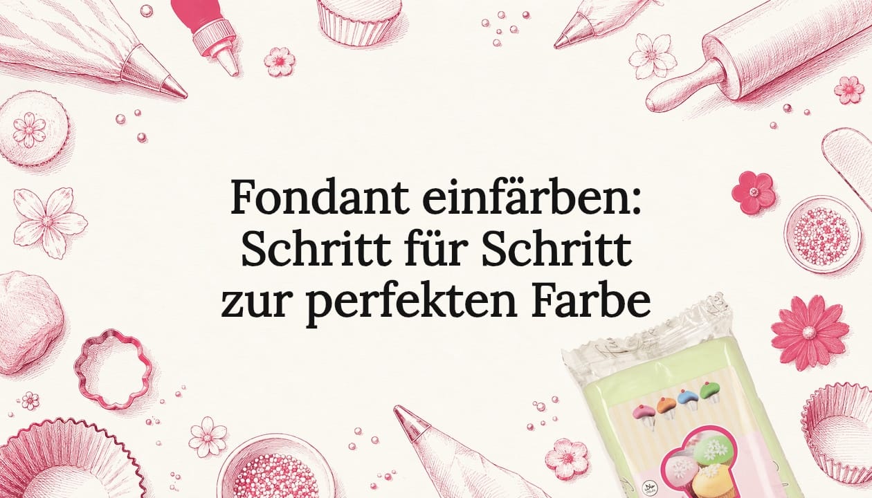 Anschauliche Titelgrafik: So färbst du Fondant richtig ein