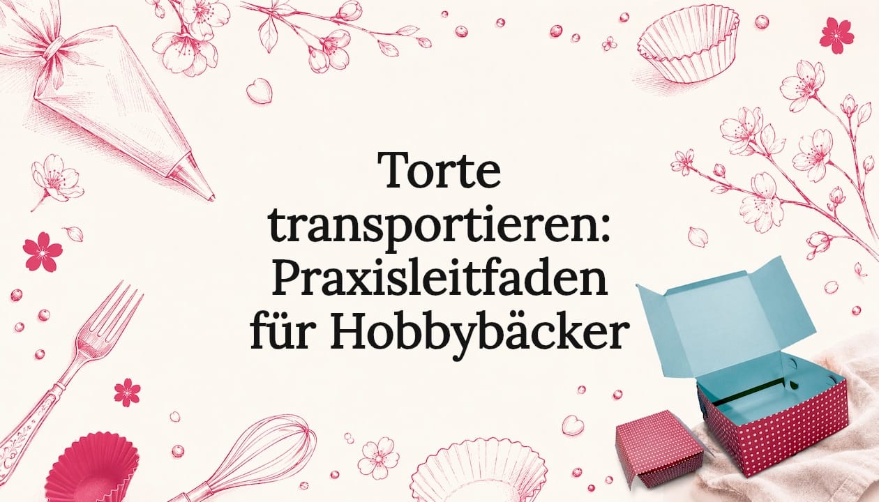 Stimmungsvolle Illustrationen als Blickfang für die Titelseite rund ums Tortentransportieren