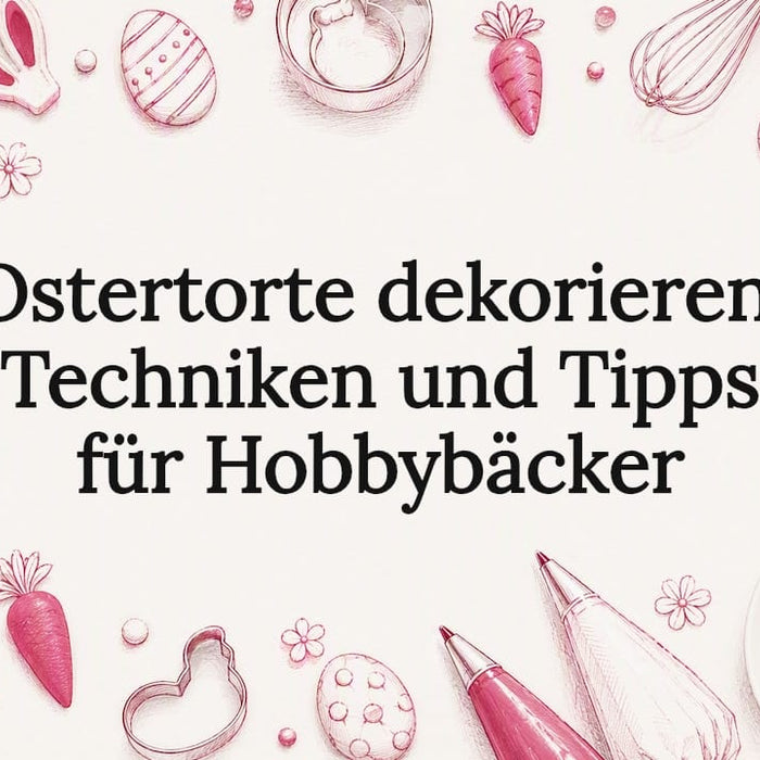 Stimmungsvolle Titelgrafik mit österlichen Tortendekorationen