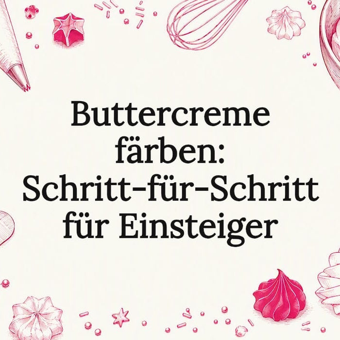 Stimmungsvolle Titelgrafik mit typischen Utensilien zum Tortenverzieren