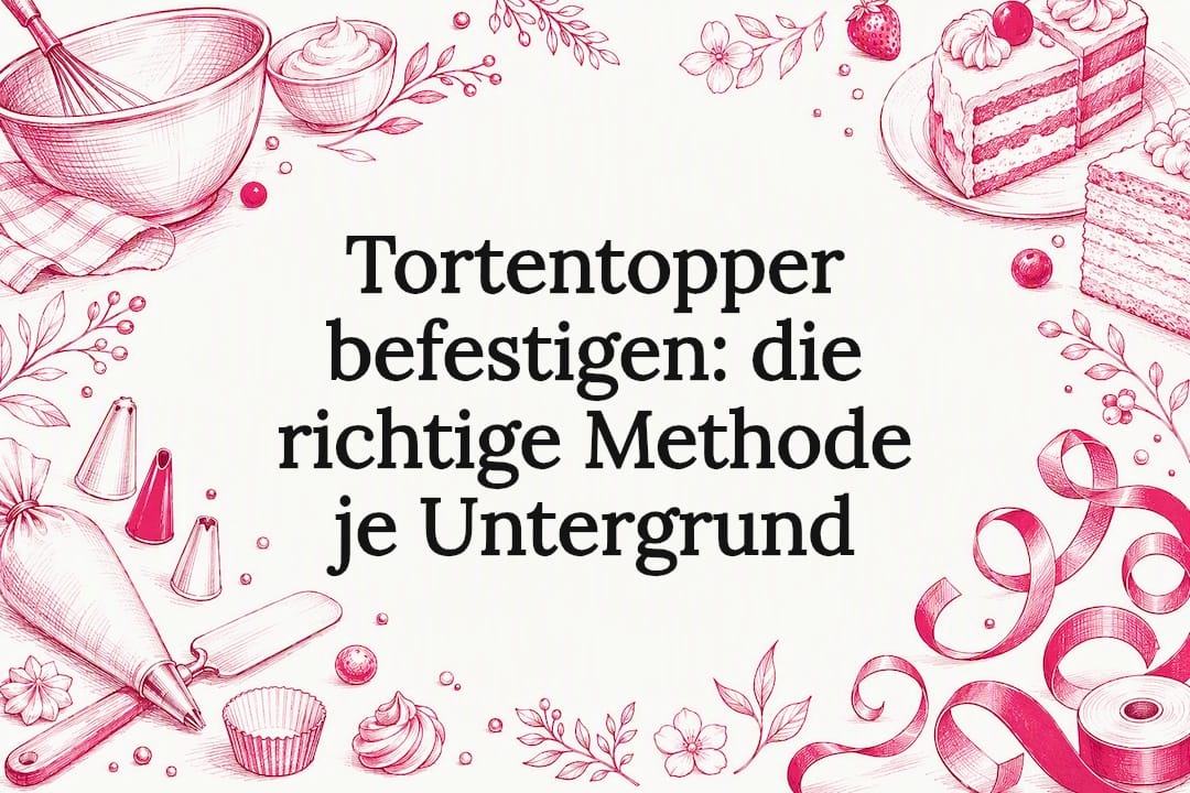 Dekorative Titelbild-Illustration für einen Artikel zum Tortendekorieren
