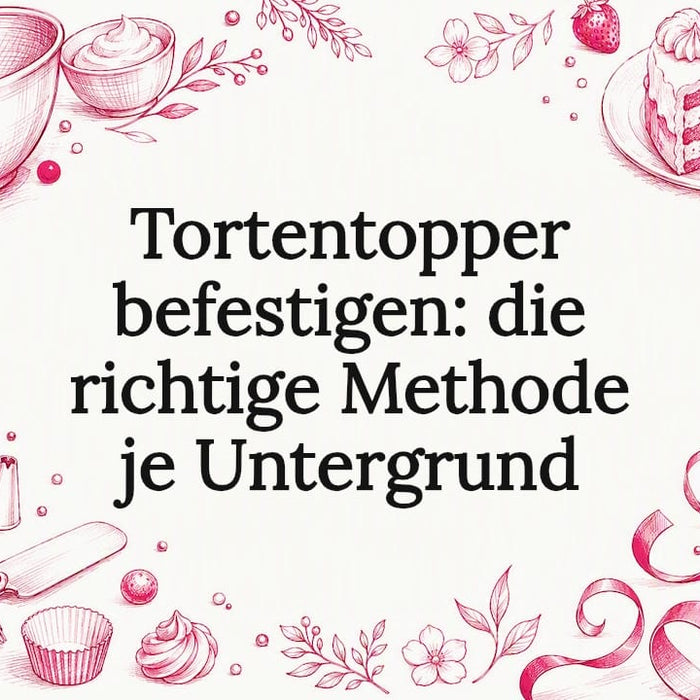 Dekorative Titelbild-Illustration für einen Artikel zum Tortendekorieren