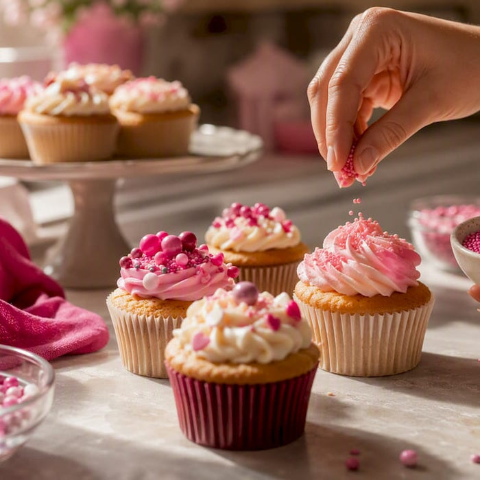 Handverzierte, bunte Cupcakes für jeden Anlass