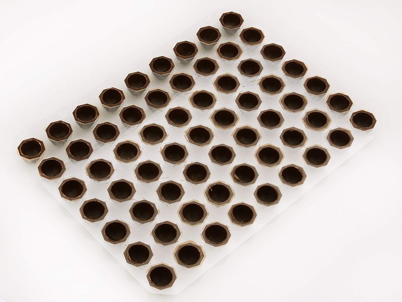 1 folie diamantschelpen, pure chocolade