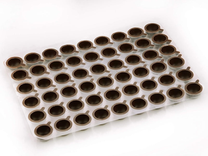 1 aluminium beker kommen, pure chocolade