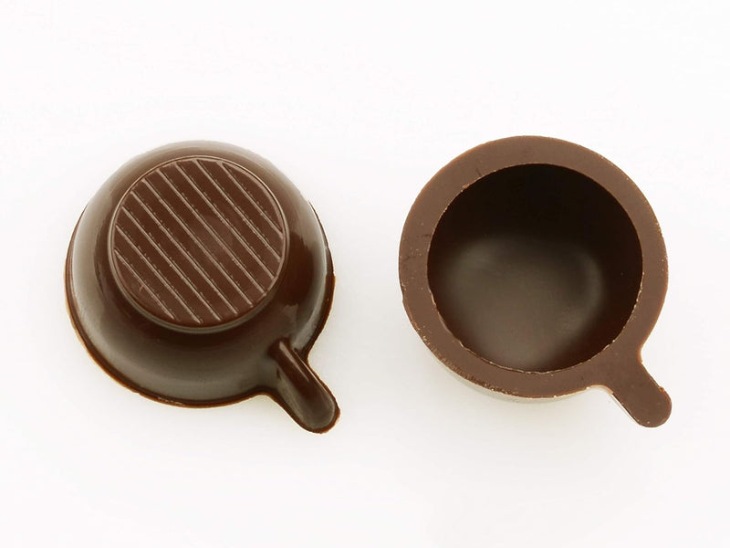 1 aluminium beker kommen, pure chocolade