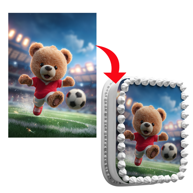 Tierisches Fußballteam, Sportmotiv, Kindergeburtstag, Rechteckiger Tortenaufleger - 200.0 G