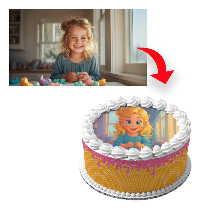 Frozen Zuckerbild rund – Essbarer Tortenaufleger mit Elsa-inspiriertem Motiv und Namen - 400.0 G