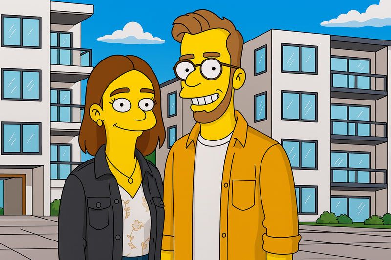 Simpsons Style Geburtstag mit Wunschbild, Rechteckig Tortenaufleger – 200.0 G