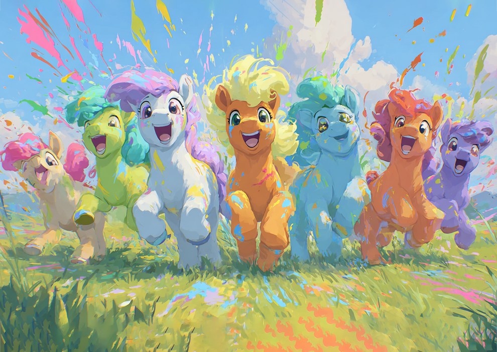 My Little Pony, Farbenfrohe Pony-Freunde, Rechteckig Tortenaufleger - 200.0 G