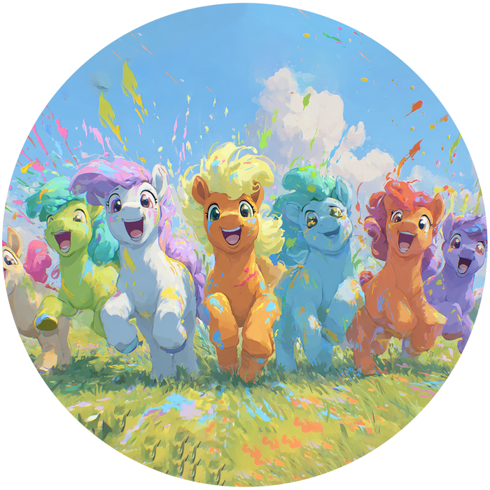 My Little Pony, Farbenfrohe Pony-Freunde, Runde Tortenaufleger - 400.0 G