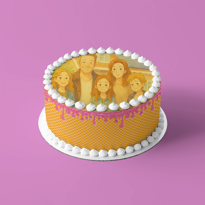 Ghibli-Stil essbarer Tortenaufleger mit Wunschbild - Zuckerbild Rund - 400.0 G