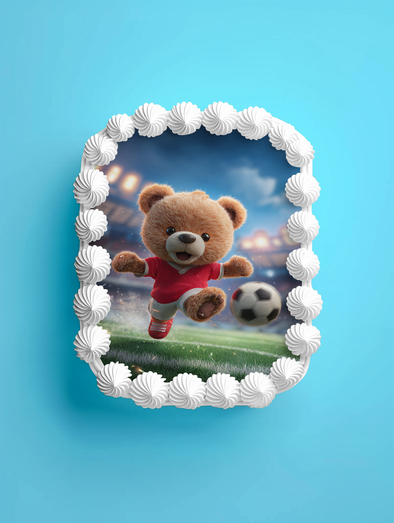Tierisches Fußballteam, Sportmotiv, Kindergeburtstag, Rechteckiger Tortenaufleger - 200.0 G