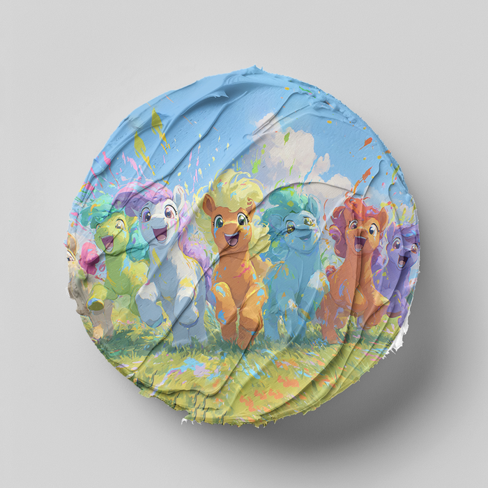My Little Pony, Farbenfrohe Pony-Freunde, Runde Tortenaufleger - 400.0 G