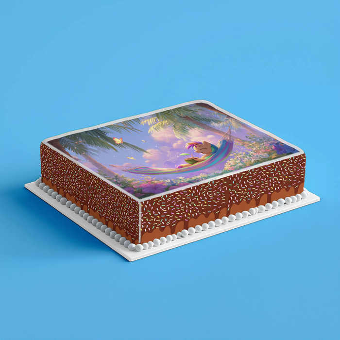 My Little Pony, Rainbow Pony, Tropischer Urlaub – Rechteckig Tortenaufleger - 200.0 G