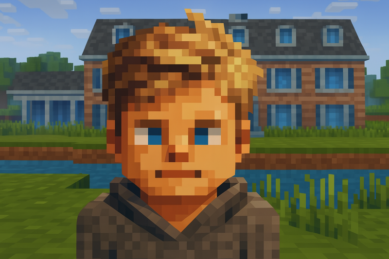 Minecraft Stil Geburtstag, Personalisierter Rechteckig Tortenaufleger – 200.0 G
