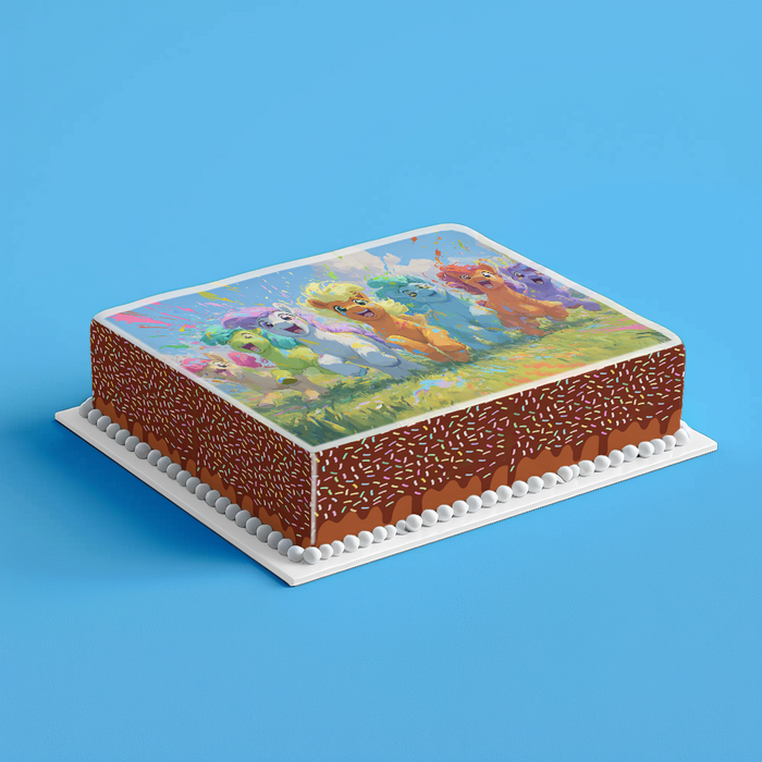 My Little Pony, Farbenfrohe Pony-Freunde, Rechteckig Tortenaufleger - 200.0 G