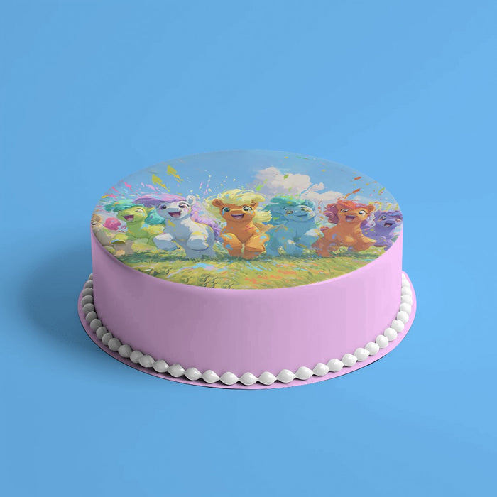 My Little Pony, Farbenfrohe Pony-Freunde, Runde Tortenaufleger - 400.0 G