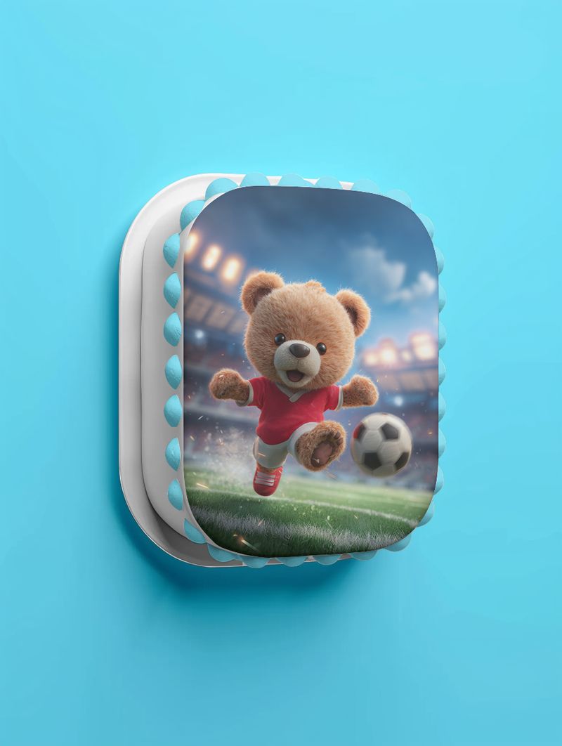 Tierisches Fußballteam, Sportmotiv, Kindergeburtstag, Rechteckiger Tortenaufleger - 200.0 G