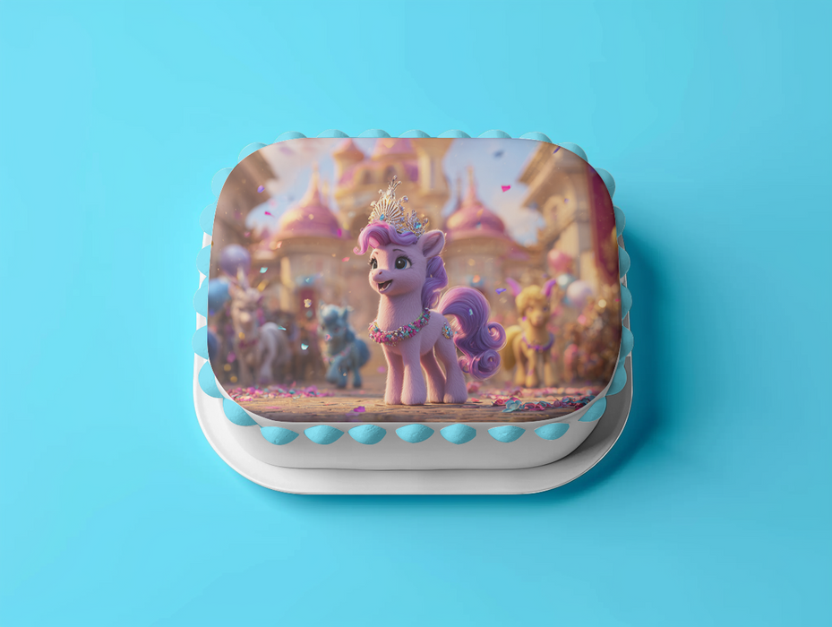 My Little Pony, Rainbow Pony, Tropischer Urlaub – Rechteckig Tortenaufleger - 200.0 G