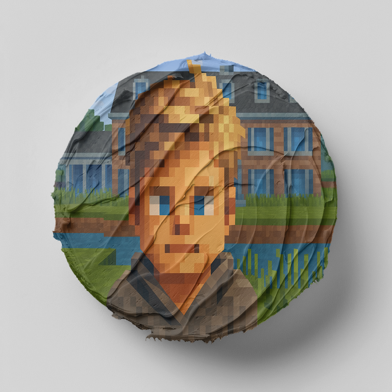 Minecraft Geburtstag  mit Wunschtext, Runde Tortenaufleger, Zuckerbild - 400.0 G