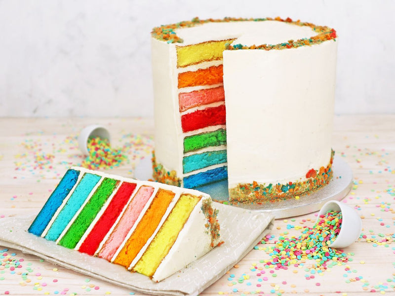 Fijne suiker regenboog pastel